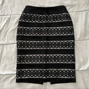 WHBM Eyelet Pencil Skirt